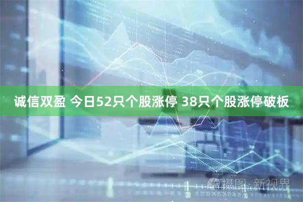 诚信双盈 今日52只个股涨停 38只个股涨停破板