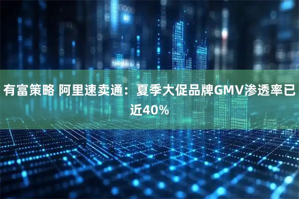 有富策略 阿里速卖通：夏季大促品牌GMV渗透率已近40%